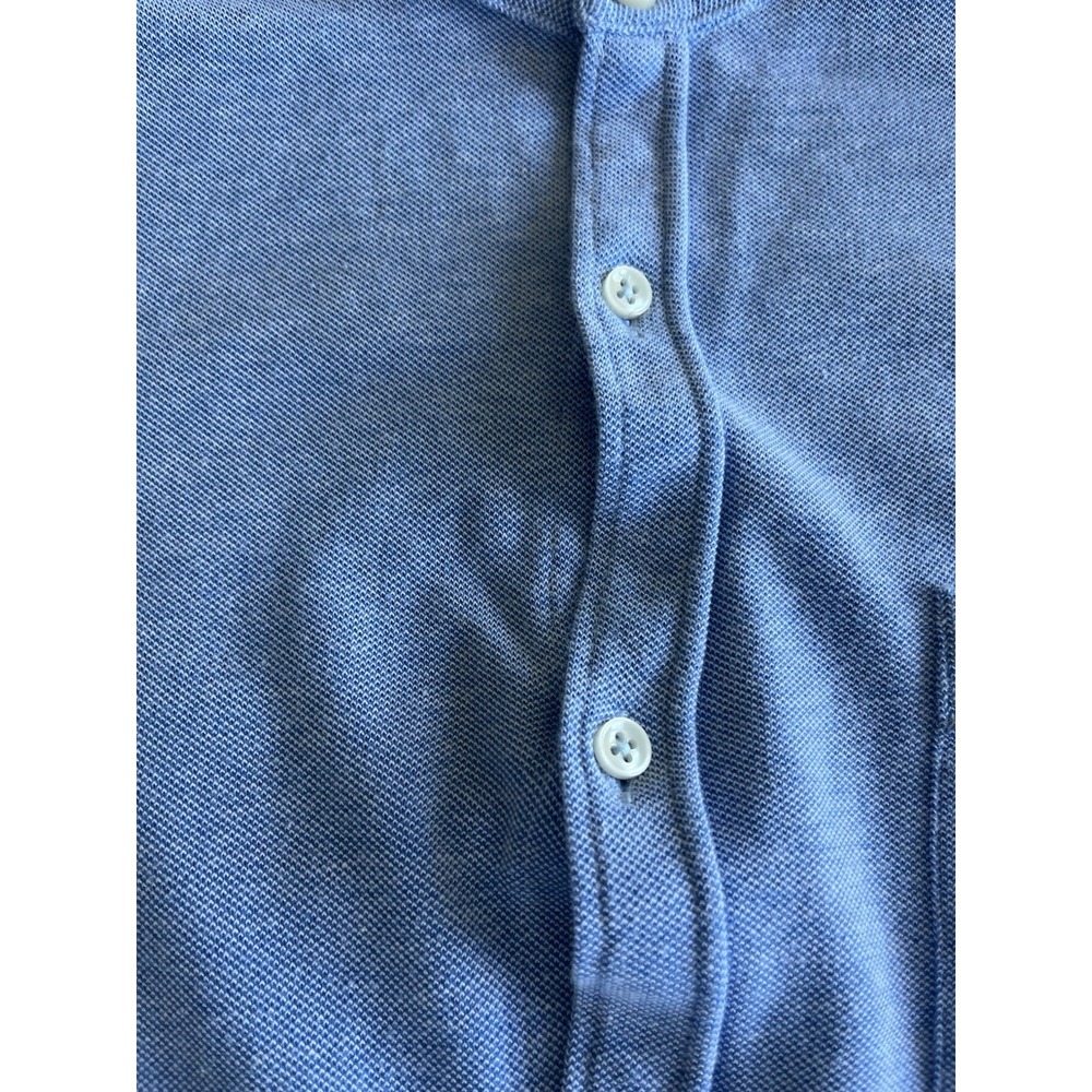 ZARA MAN Blue Shirt Short Sleeve Size Small S Made In Portugal Slim Fit - Picture 3 of 8